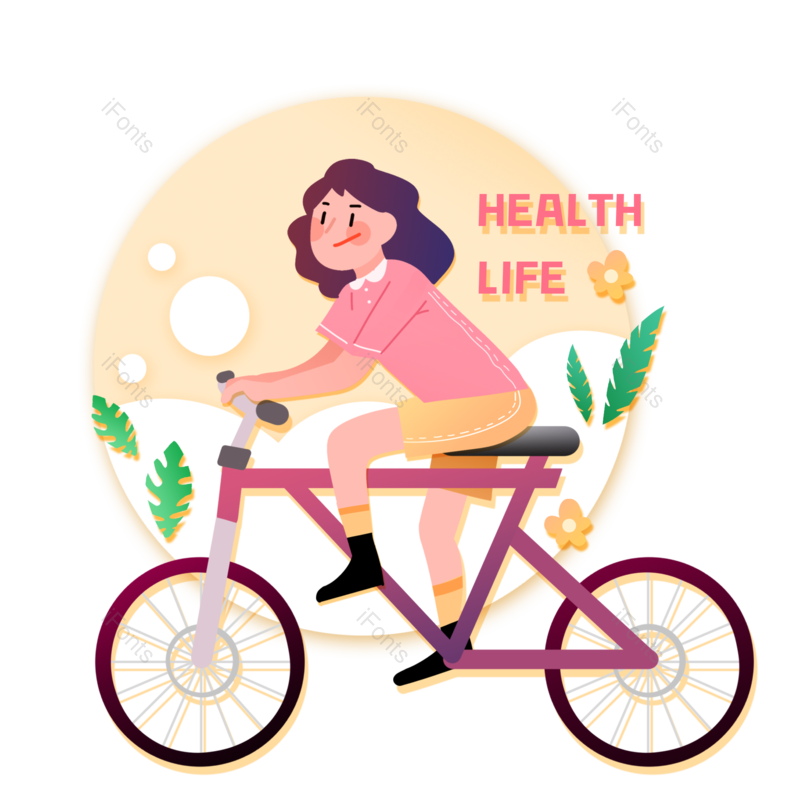 插画图片,春游元素,春季PNG,运动免抠素材
